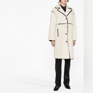Maje Faux Sheepskin Shearling Coat